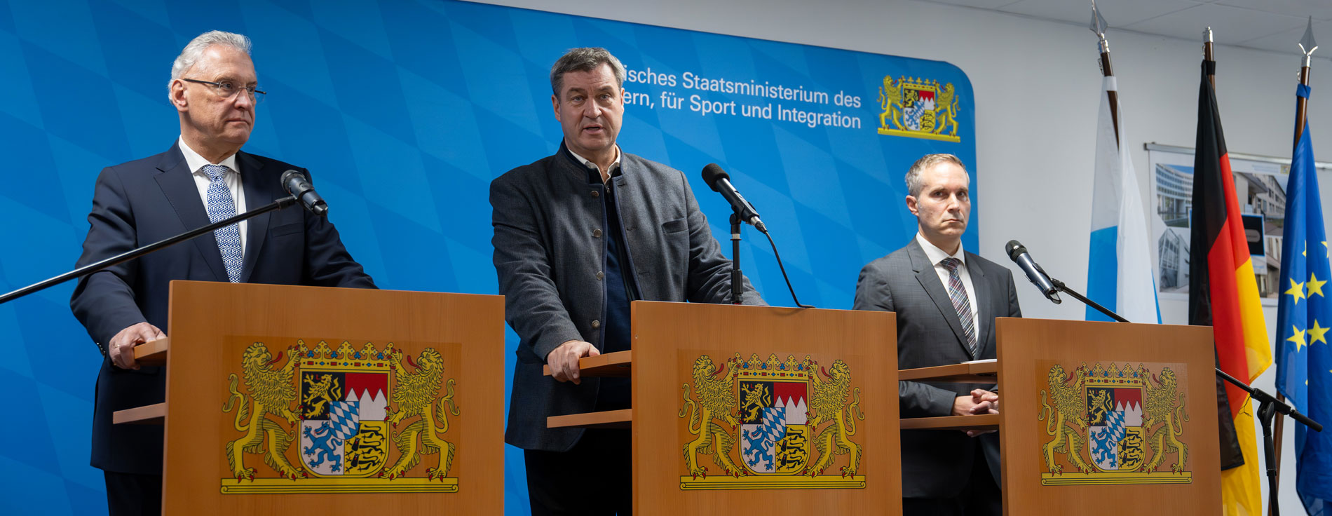 Söder und Herrmann am Rednerpult