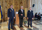 Neuer Polizeipräsident Martin Wilhelm, Innenminister Herrmann und ehemaliger Polizeipräsident und jetziger Landespolizeipräsident Michael Schwald
