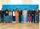 Gruppenfoto mit Innenstaatssekretär Sandro Kirchner und Delegation des Ausschusses für Sport, Kunst, Kultur und Erholung des Parlaments von Gauteng sowie die südafrikanische Generalkonsulin Lebelo