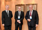 Innenminister Joachim Herrmann mit Ilkka Salmi und Landespolizeipräsident Wilhelm Schmidbauer