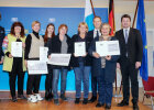 Gruppenbild mit Preisträgern, Kirchner und Haselbeck
