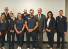 Gruppenfoto mit Innenminister Joachim Herrmann, LPP Schwald, Spitzensportlerinnen und Spitzensportler