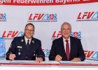 Innenminister Joachim Herrmann und LFV-Vorsitzender Johann Eitzenberger