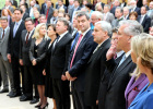 Vereidigung des bayerischen Kabinetts am 10. Oktober 2013: Ministerpräsident Horst Seehofer beruft Joachim Herrmann zum Staatsminister im Staatsministerium des Innern, für Bau und Verkehr.