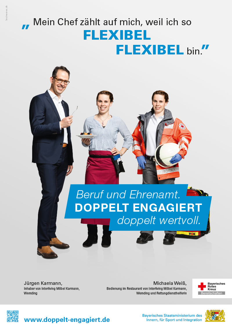 Doppelt Engagiert Plakat A1 Hoch Brk