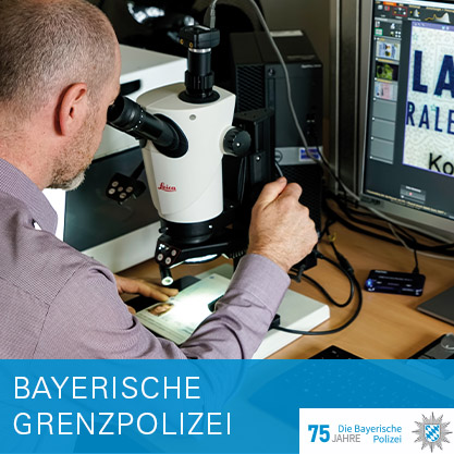 Kachel 75 Jahre Polizei - Bayerische Grenzpolizei